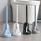 Настенная щетка для унитаза с длинной ручкой, съемная мягкая резиновая щетка с длинной ручкой, чистящая щетка, набор аксессуаров для ванной комнаты