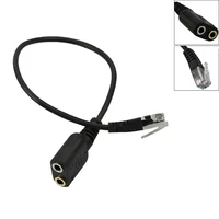 data cable data line 3 5mm female to rj9 jack adapter convertor pc headset telephone using cable dropshipping 2108