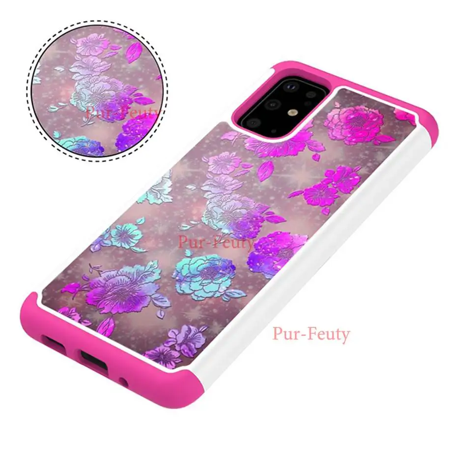 2 в 1 ТПУ + PC чехол для телефона Samsung Galaxy S20 Ultra S10 S10e 5G S7 S8 S9 Plus J3 2016 A5 2017 J7 2018 J2 Core Note 9
