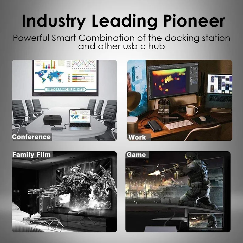 Док-станция usb-хаб-USB 3 0 для аксессуаров MacBook Pro разветвитель типа C 1 док-станция