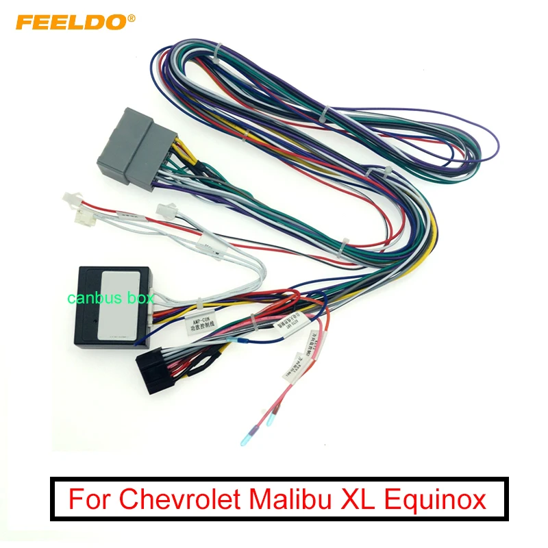 

Автомобильный 16-контактный аудио жгут проводов FEELDO с коробкой Canbus для Chevrolet Malibu XL Equinox стерео Монтажный провод адаптер