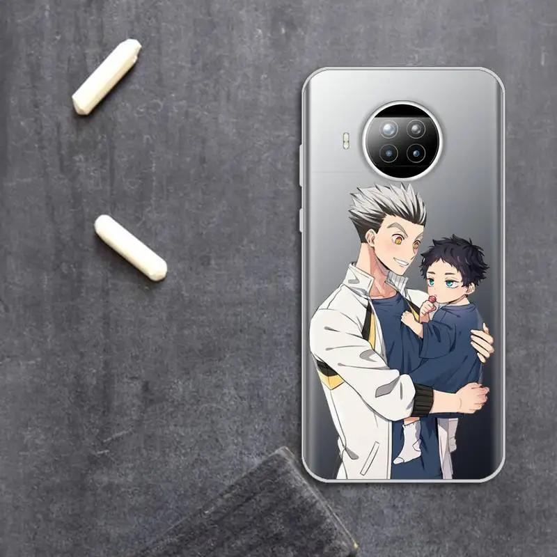 

oya oya Haikyuu Bokuto anime Phone Case Transparent for Xiaomi Redmi note 10 t 8 9 pro lite 11