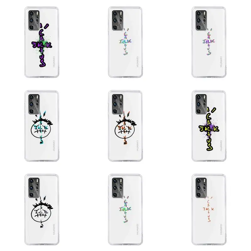 

cactus jack Phone Case For Huawei P40 P30 P20 Mate Honor 10i 30 20 i 10 40 8x 9x Pro Lite Transparent Cover
