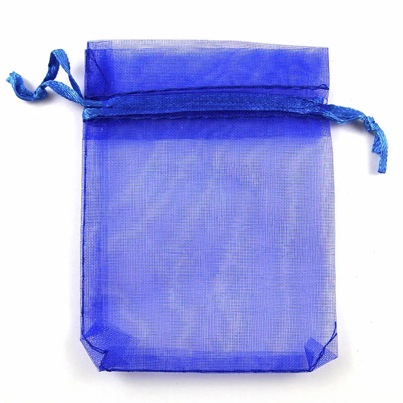 50 PCS Royal blue 50 шт., Сумка из органзы для упаковки ювелирных изделий, Подарочная Конфета для свадебной вечеринки, подарочная упаковка, мешочки для сладостей - Цвет: 50 PCS Royal blue