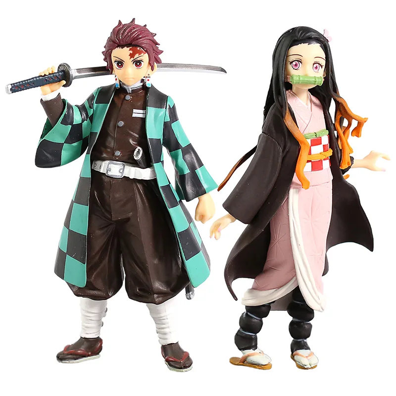 Истребитель демонов Kimetsu No Yaiba Kamado Tanjirou / Nezuko ПВХ фигурка Коллекционная модель
