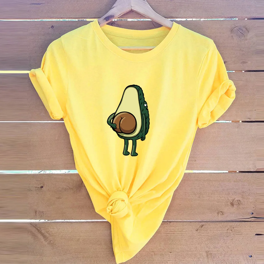 

2021 Basic Graphic T Shirt White Shirt Plus Size Short Sleeve O Neck Avocado Tees Plus Size Streetwear 5XL