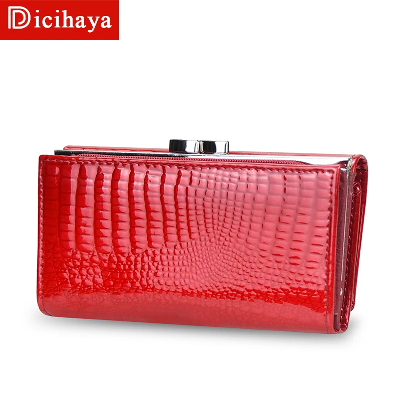 Женский мини кошелек из натуральной кожи аллигатора маленький на молнии с