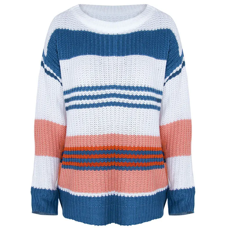 

Women Knitted Sweater Pullover Long Sleeve Solid Color Warm Jumper Autumn Winter Female Soft Clothes