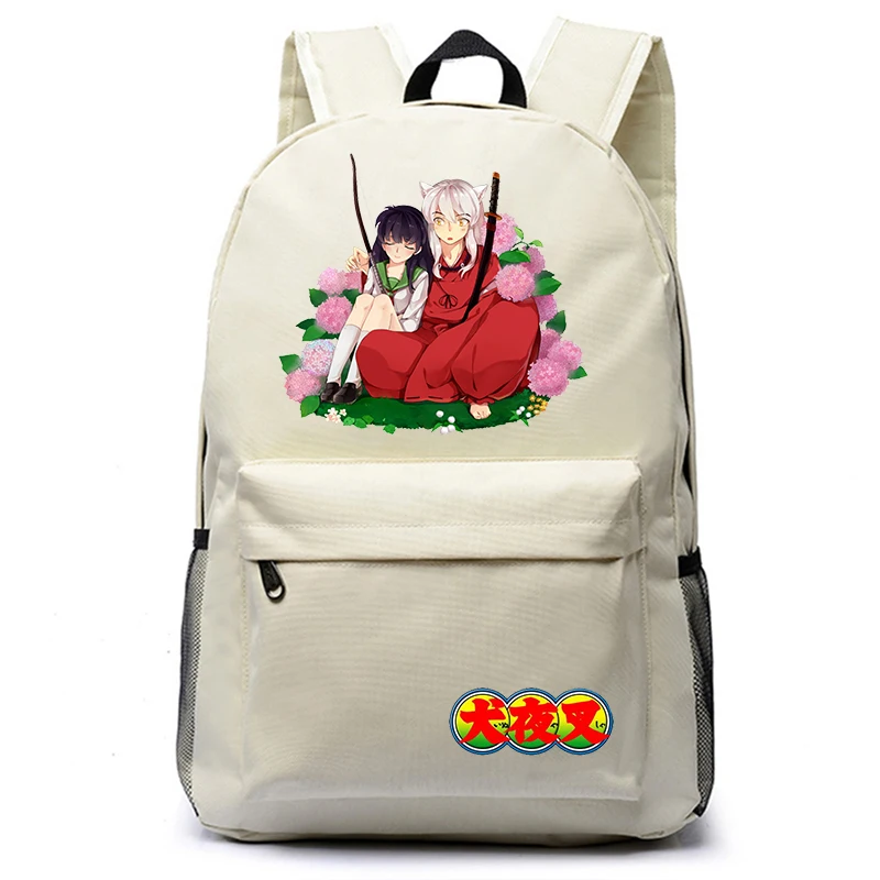 

Anime InuYasha Unisex Backpack Travel Mochila Packsack Canvas Student Teenger Schoolbag Fabric High Quality Laptop Bag