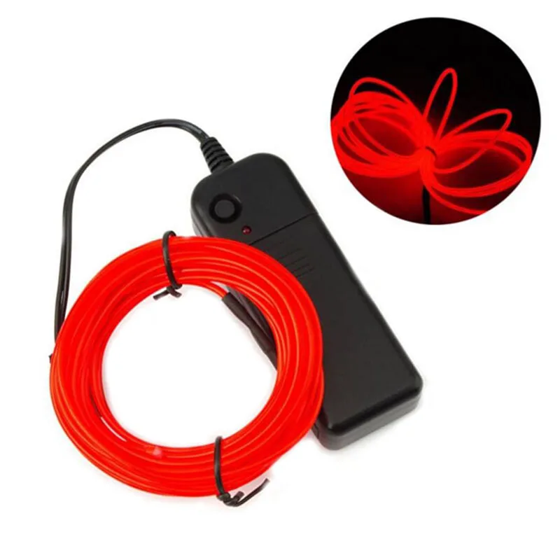 

3V EL Wire 1M/2M/3M/5M Neon Holiday Light Dance Party Decor Light Neon LED lamp Flexible EL Wire Rope Tube Waterproof LED Strip