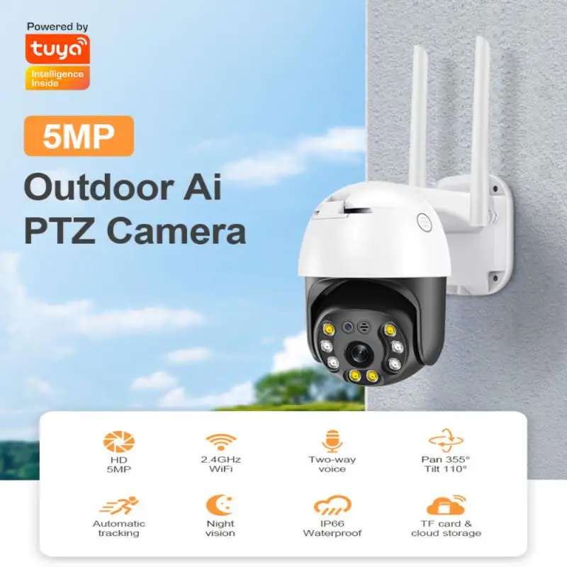 

IP-Камера уличная Беспроводная с Wi-Fi, PTZ, 1080P, 5 Мп
