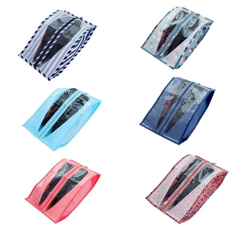 2020 Functional Multi-colored Portable Waterproof Travel Shoe Bag Zip View Window Pouch Storage Organizer | Дом и сад