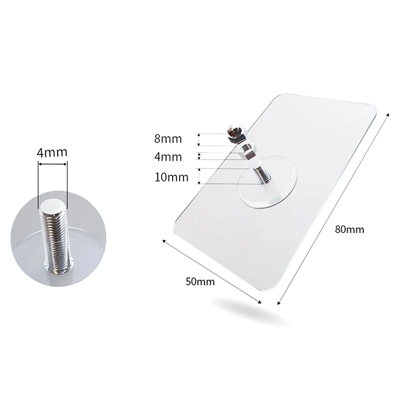 

3pcs Transparent Strong Self Adhesive Door Wall Hangers Hooks for Kitchen Bathroom