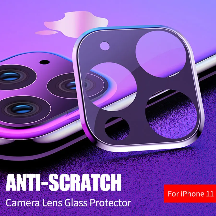 3D полный Чехол для задней камеры + стекло объектива IPhone 11 Pro 8 7 6 Plus X XS Max XR Защитная