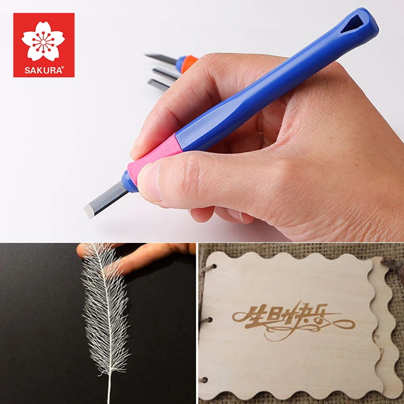 Японский оригинальный нож для резьбы по Сакуре 4/5 шт. ручной профессиональный
