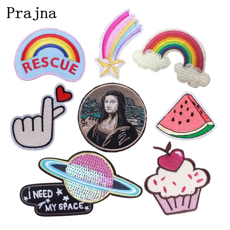 Патч Prajna Monla Lisa вышитые патчи для одежды железная кожа искусственные Мультяшные
