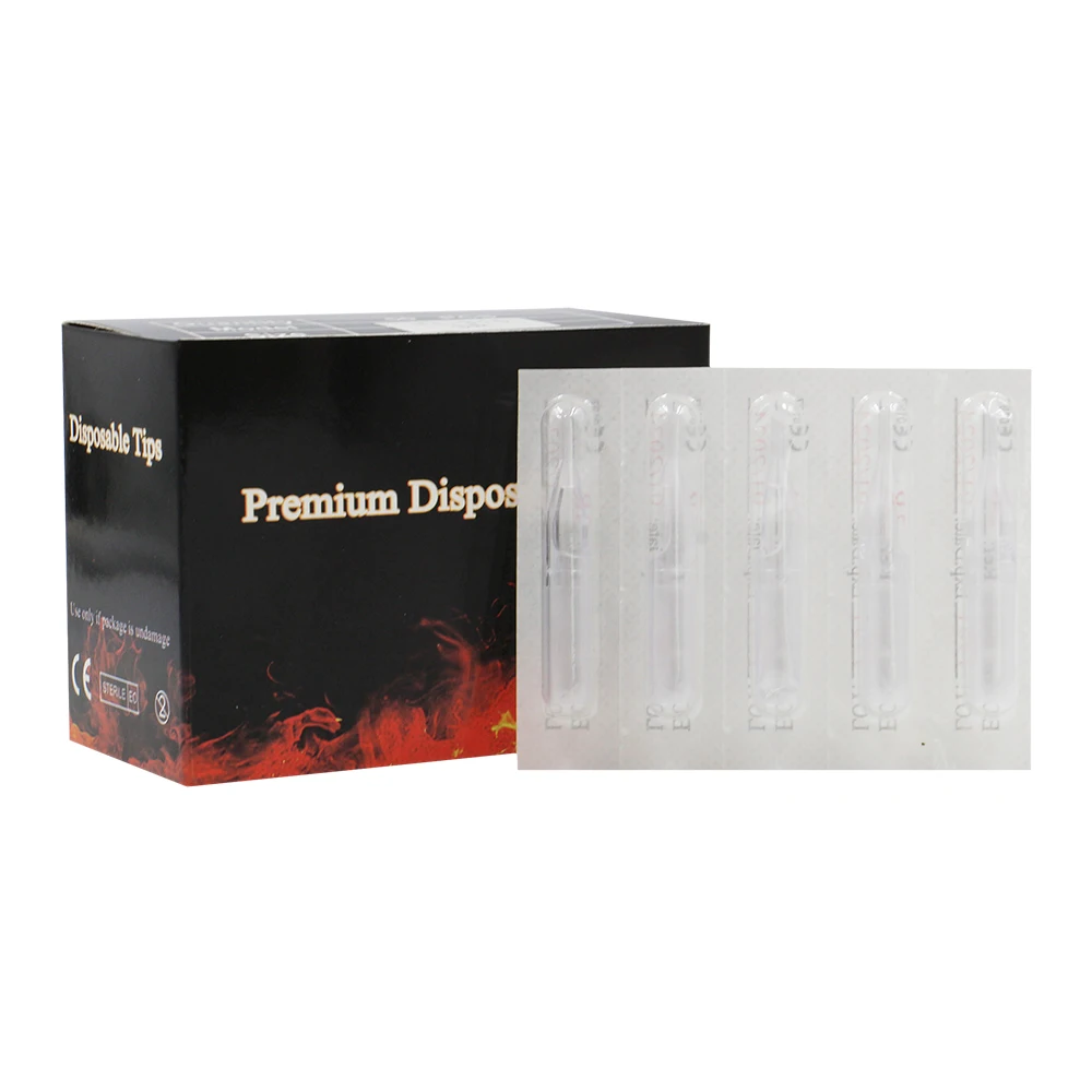 

PEPAX 100pcs 3R Tips Disposable Clear Tattoo Tips Tubes for Tattoo Needles Round Diamond Flat Sterilize Tips Tattoo Supplies