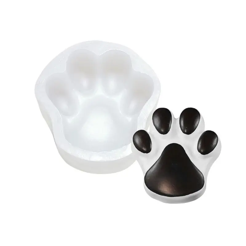 3 5 дюймов DIY Большой Pet Paw силиконовые формы с рисунком собачки и котика лапой