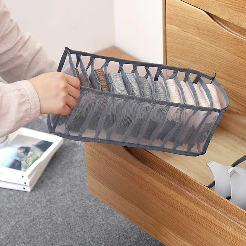 

5 Pcs Non-Woven Fabric Dust Bag Storage Pouch & 3 Pcs for Socks Panties Home Separate Underwear Storage Box