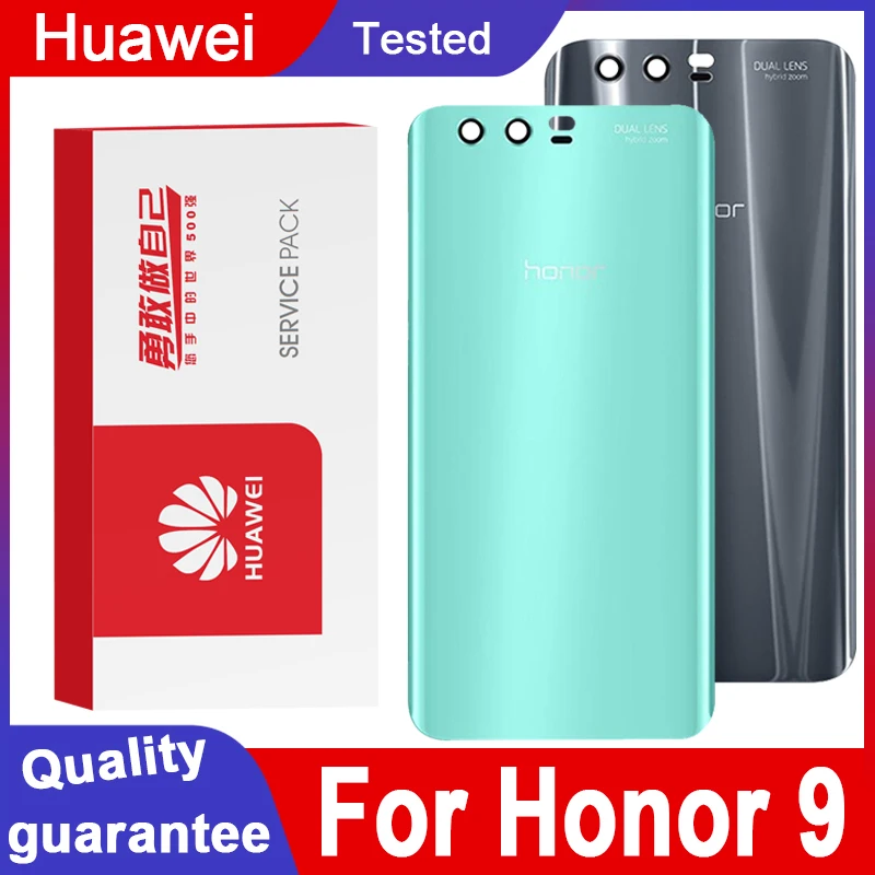 Задняя стеклянная крышка батарейного отсека для Huawei Honor 9 задняя корпуса панель с