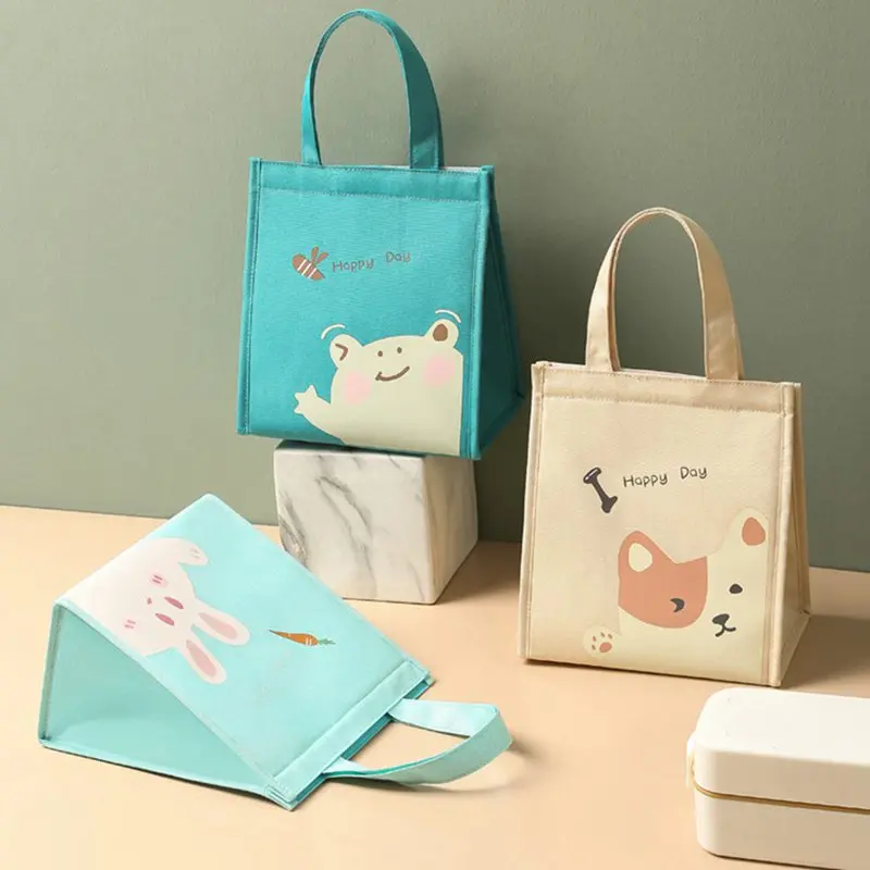 

Fashion Lunch Food Bag Insulated Thermal Food Box Picnic Lunch Bags Women Kids Men Cooler Tote Cartoon Bag Case