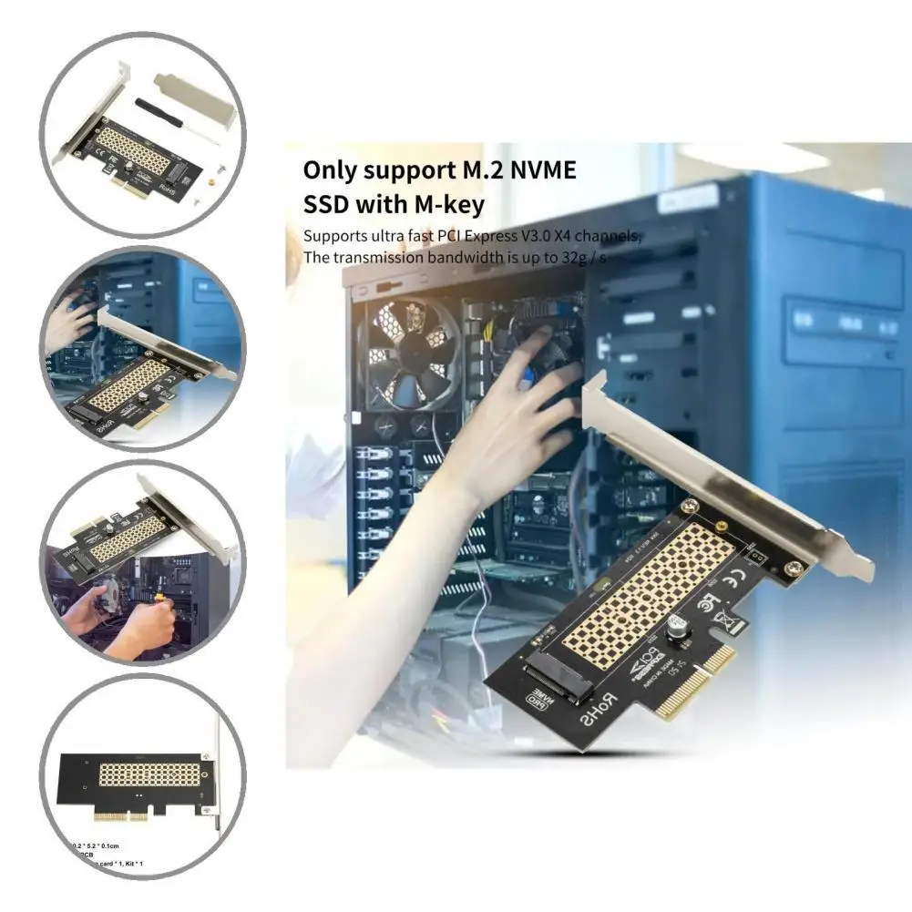Легкая удобная карта переходника M.2 NVMe SSD на PCIE 3 0 X1 X4 X8 X16 полезная адаптера