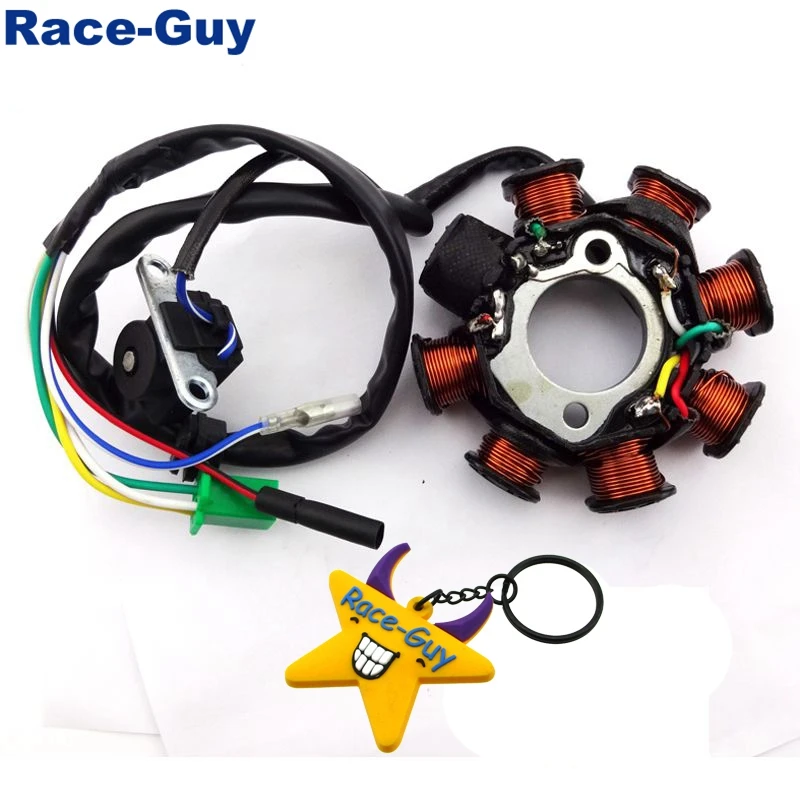 8 Катушек статор зажигания магнитный ротор для двигателя GY6 125cc 150cc китайские