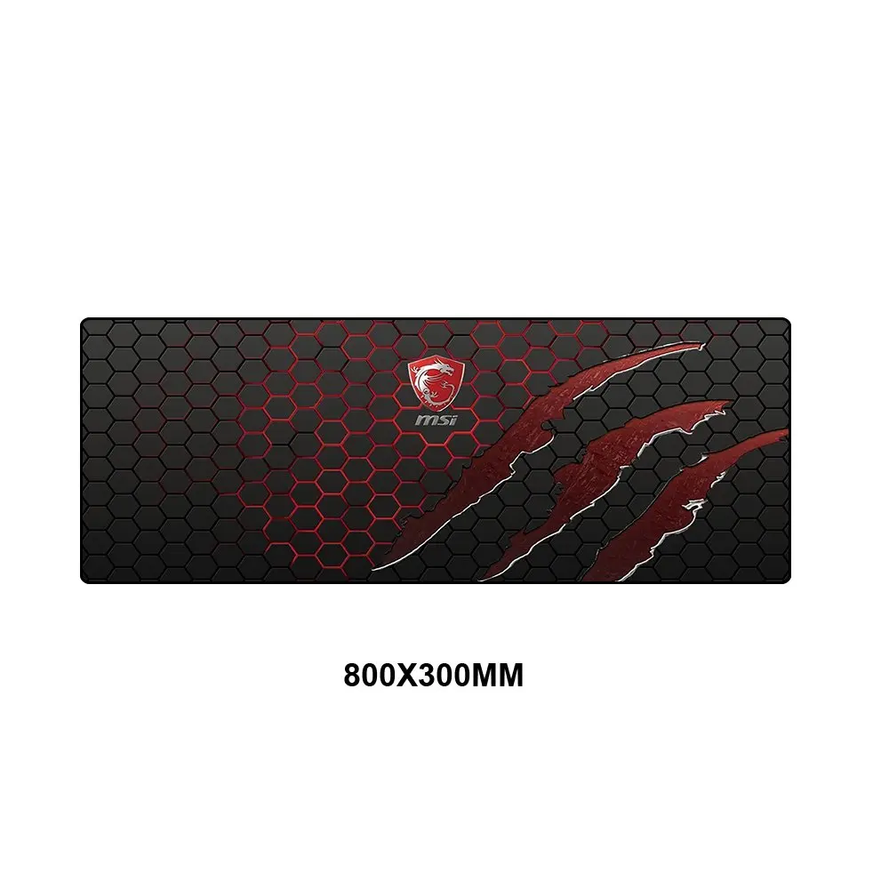 MSI-009-80x30 MSI коврик для мыши большой XXL геймер Противоскользящий резиновый коврик игровой коврик для мыши к клавиатуре ноутбук скорость мыши мышь стол игровые коврики - Цвет: MSI-009-80x30