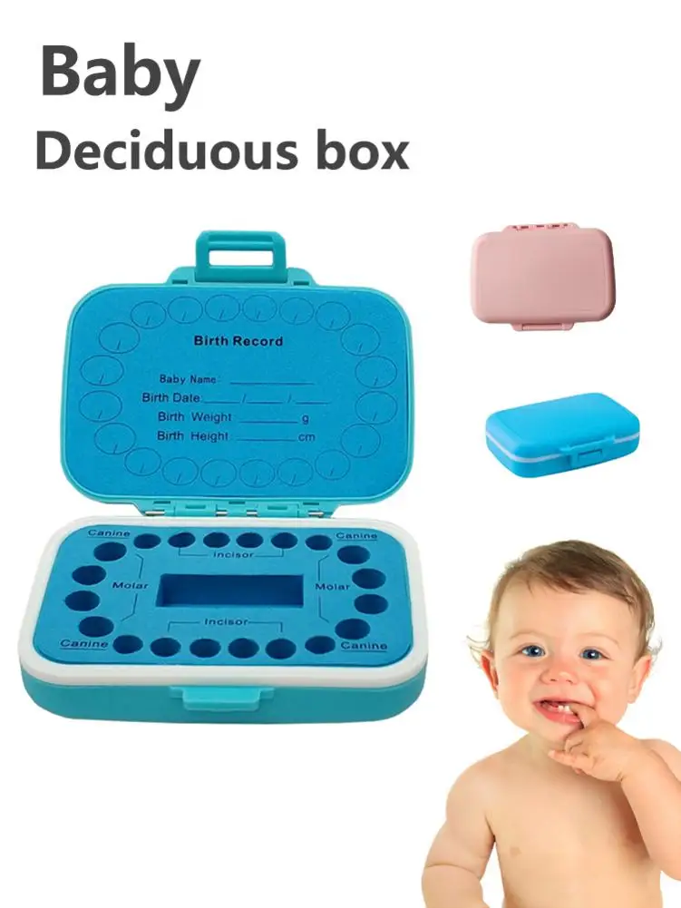 Caja de dientes de beb&eacute;, recogedora de pelo de beb&eacute;, caja de pl&aacute;stico para guardar dientes de leche, casa para ni&ntilde;os y ni&ntilde;as-0