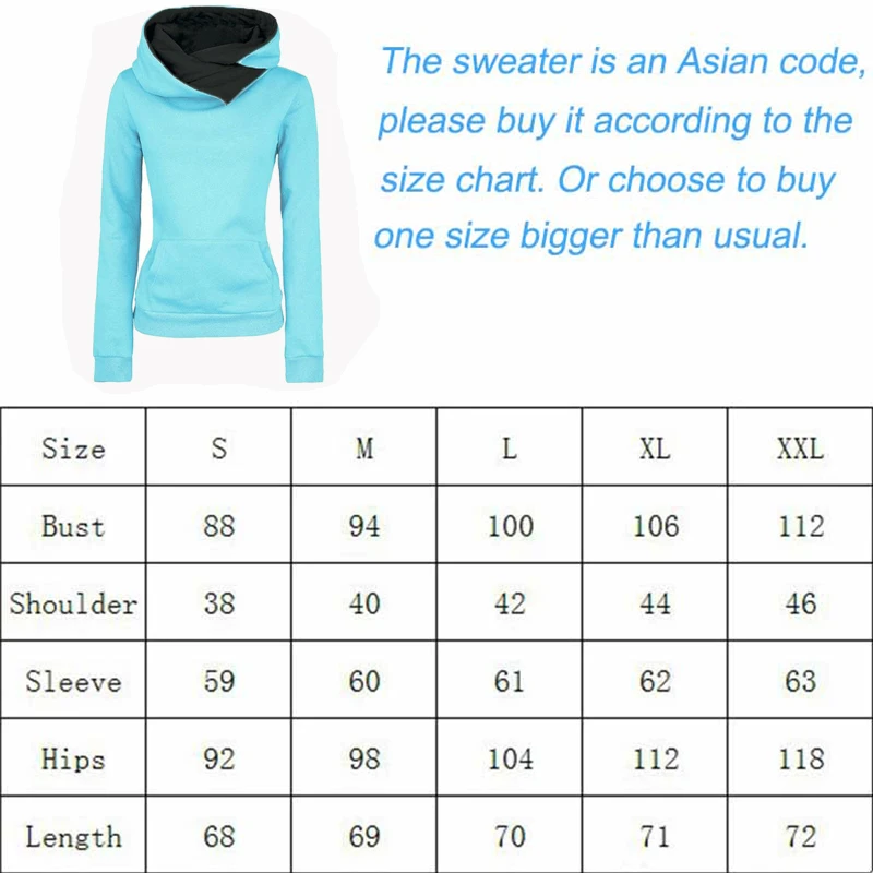 

Women Letter Pocket Hoodies Long Sleeve Fashion Pullovers Casual Black Sweatshirt Tops Autumn Winter Warm Hooded Tops 2Xl