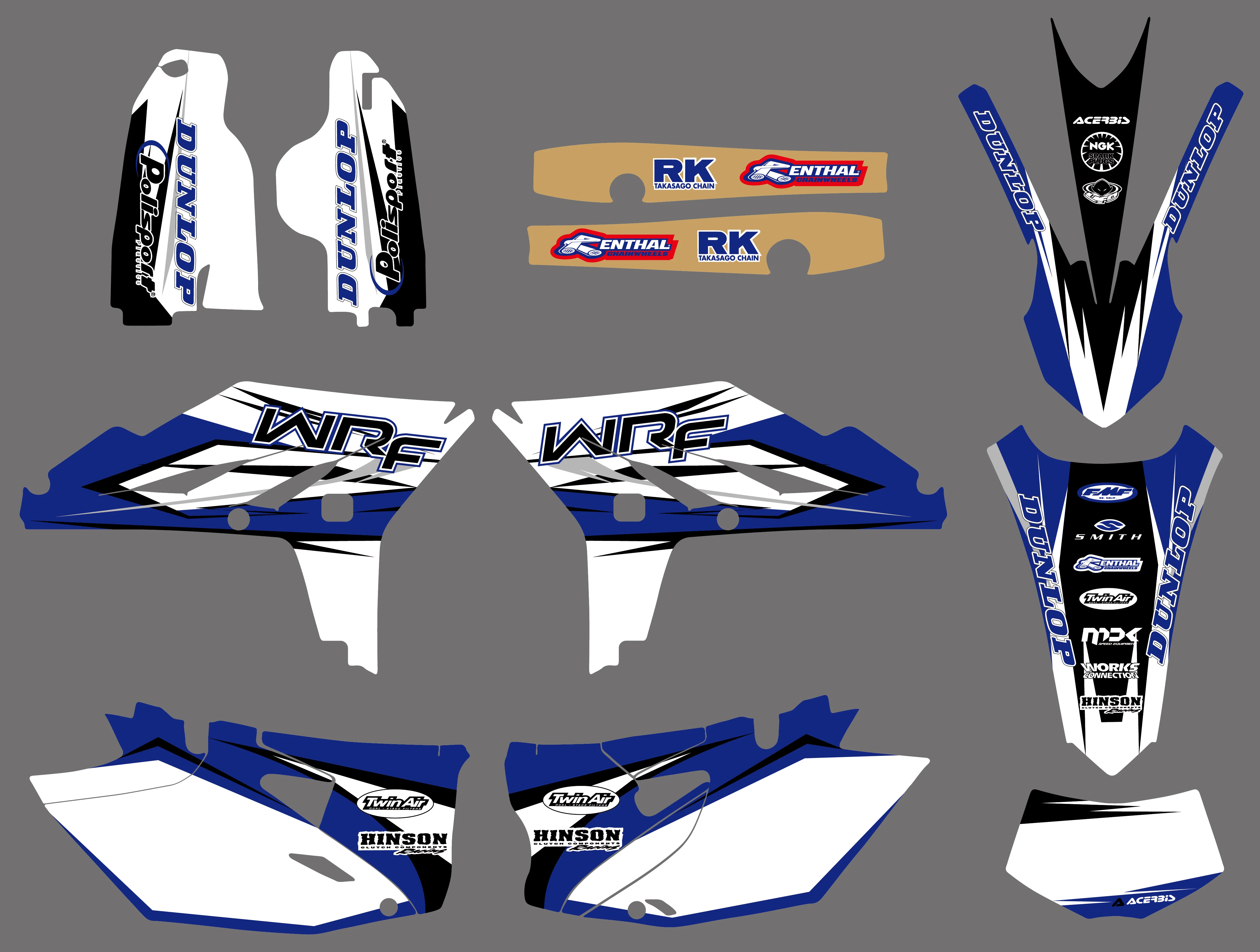 

NICECNC Motorcycle Team Background Graphic Sticker Decals Kit For Yamaha WR450F WRF450 WR 450F WRF 450 2012 2013 2014 Fork Decal