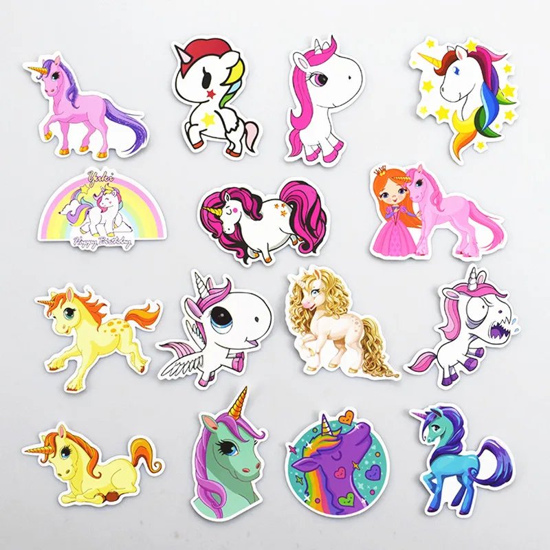 30/50 шт Фламинго Единорог наклейки украшения для дня рождения подарки детей