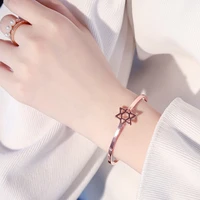 2021 new fashion classic womens bangles for women rose gold color bracelet cuff simple trendy jewelry