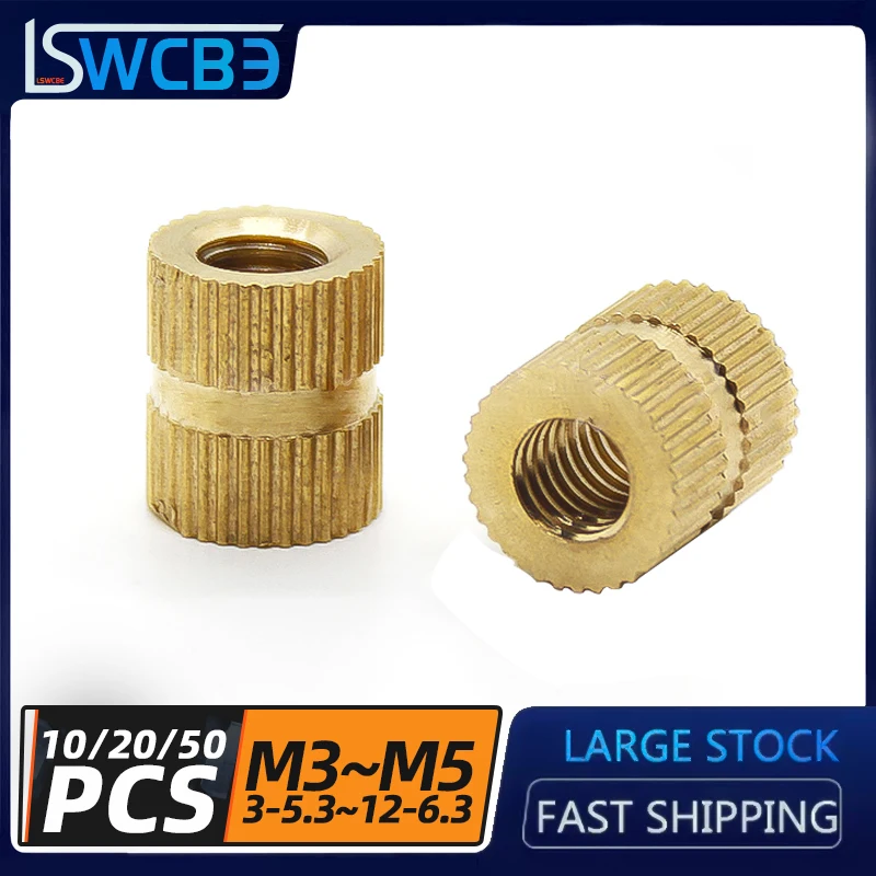 

Through hole type A injection molded copper nut, copper embedded part, copper knurled nut, copper flower mother, copper inlay, M