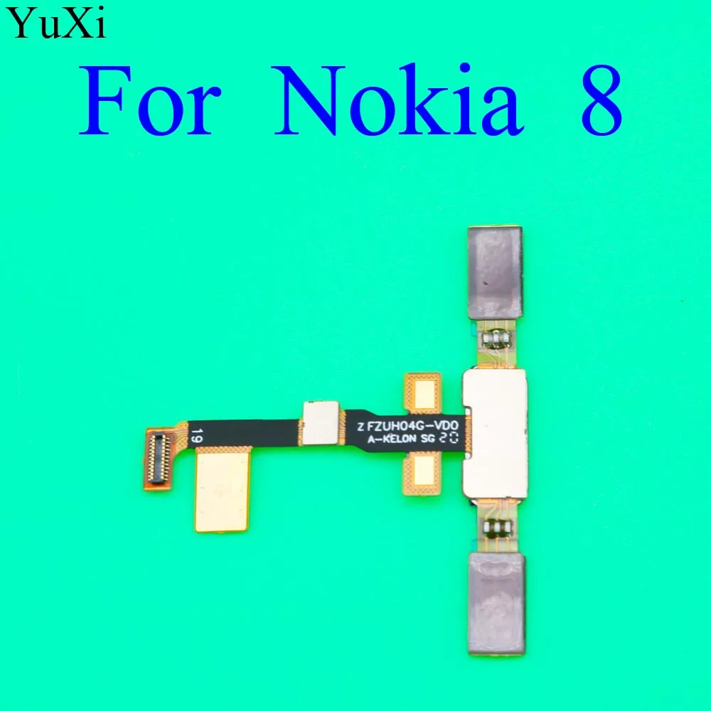 YuXi датчик для считывания отпечатков пальцев для Nokia 8 TA1004 TA1052 TA-1004 TA-1052 Главная Кнопка отпечатков пальцев возврат в меню Датчик ключа гибкий кабель