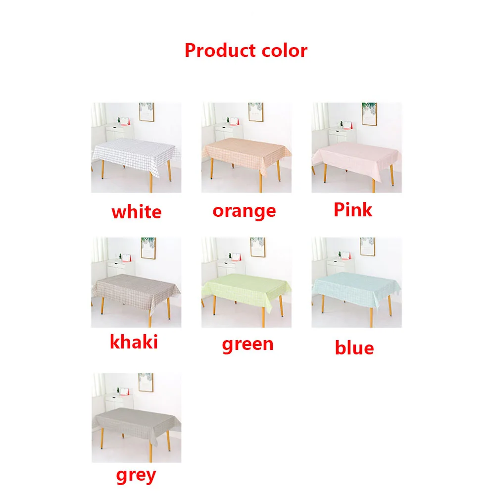 

Free shipping Plastic Tablecloth Print Color Pink Wedding Birthday Party Table Cover Rectangle Desk Cloth Wipe Covers Waterproof
