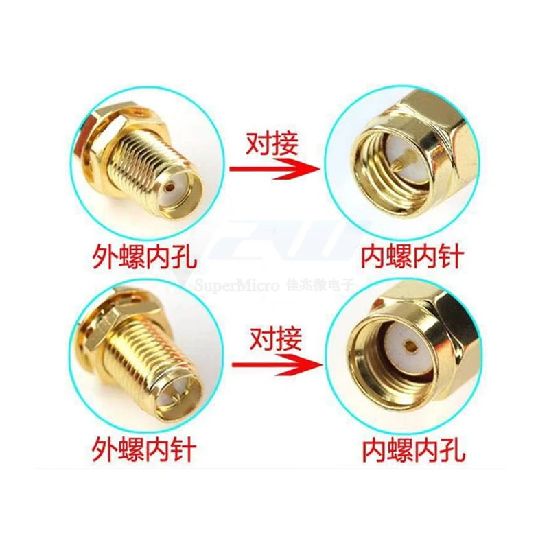 5 шт. коннектор с гнездом SMA для сквозного отверстия под прямым углом 90 градусов