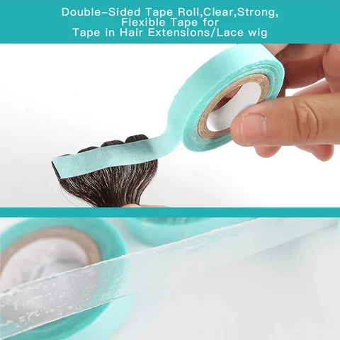 скотч для волос наращивание волос ленты скотч для наращивания Прочная 1 см х 3 м белая/синяя/коричневая Двусторонняя супер клейкая лента для наращивания волос
