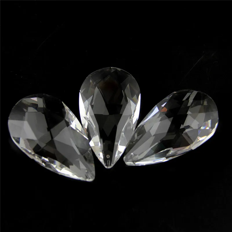 Новая Современная хрустальная люстра прозрачного цвета 63 мм подвески из миндаля