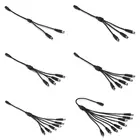 Кабель постоянного тока с 1 гнездом на 2, 3, 4, 5, 6, 8 штекеров, 5,5x2,1 мм, гнездо папа, разъем постоянного тока, провод для светодиодных лент, систем видеонаблюдения