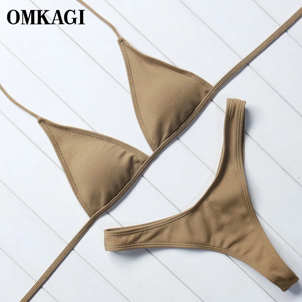 

OMKAGI Micro Bikini 2021 Maillot De Bain Femme Biquinis Sexy Push Up Bikinis Set Bathing Suit Beachwear Swimwear Women Swimsuit