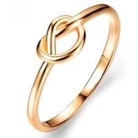 new 2021 ladies hot sale retro atmosphere rose gold knotted ring temperament woman exquisite handmade jewelry