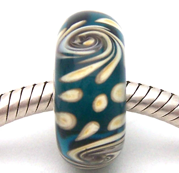 

PJG1307 100% S925 Sterling Silver Beads Murano Glass beads Fit European Charms Bracelet charms diy jewelry Lampwork GlassBeads