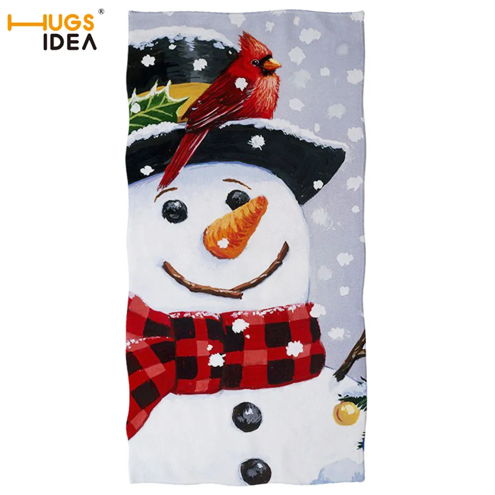 HUGSIDEA микрофибры Полотенца s Снеговик Ванна Рождественский Декор для Для женщин и