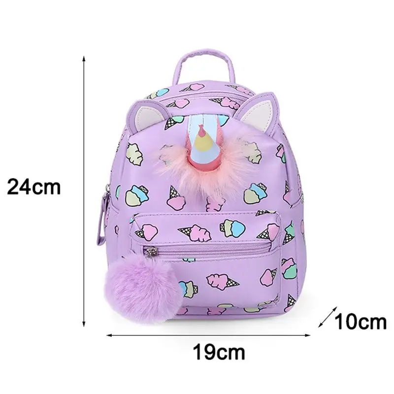 

Mini Small Backpack Leather Children School Bags Cute Cartoon Unicorn Girls Backpack Kindergarten Preschool Backpack for Kids