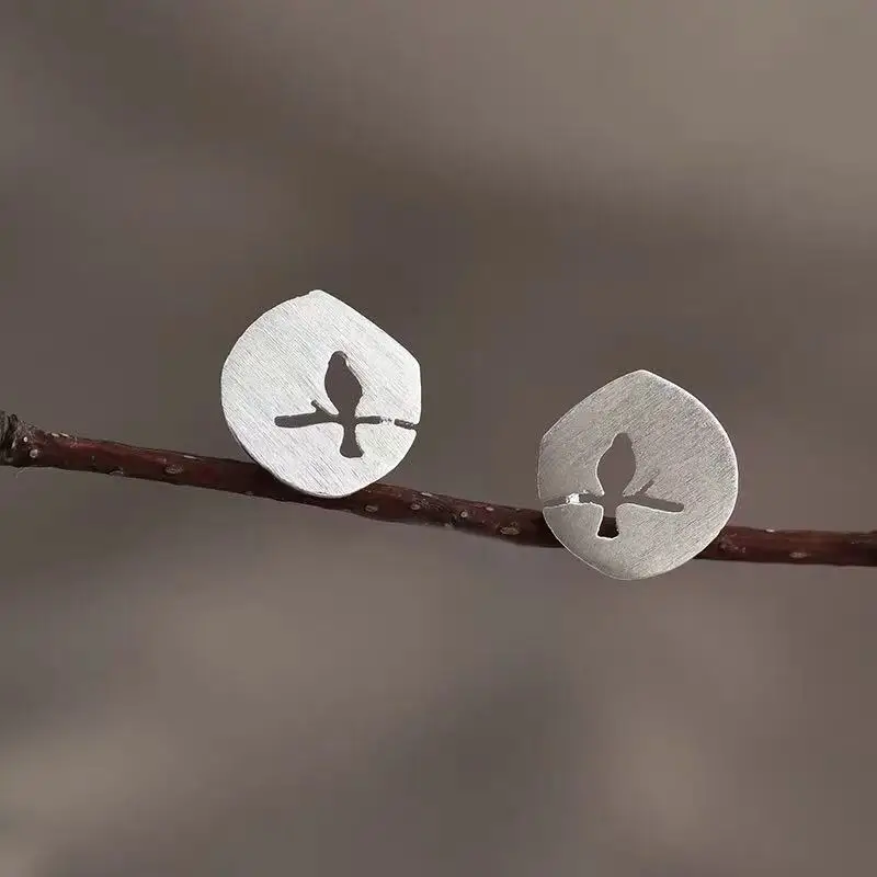 Женские серьги-гвоздики в виде птиц на ветке винтажные свадебные серьги 2019 |