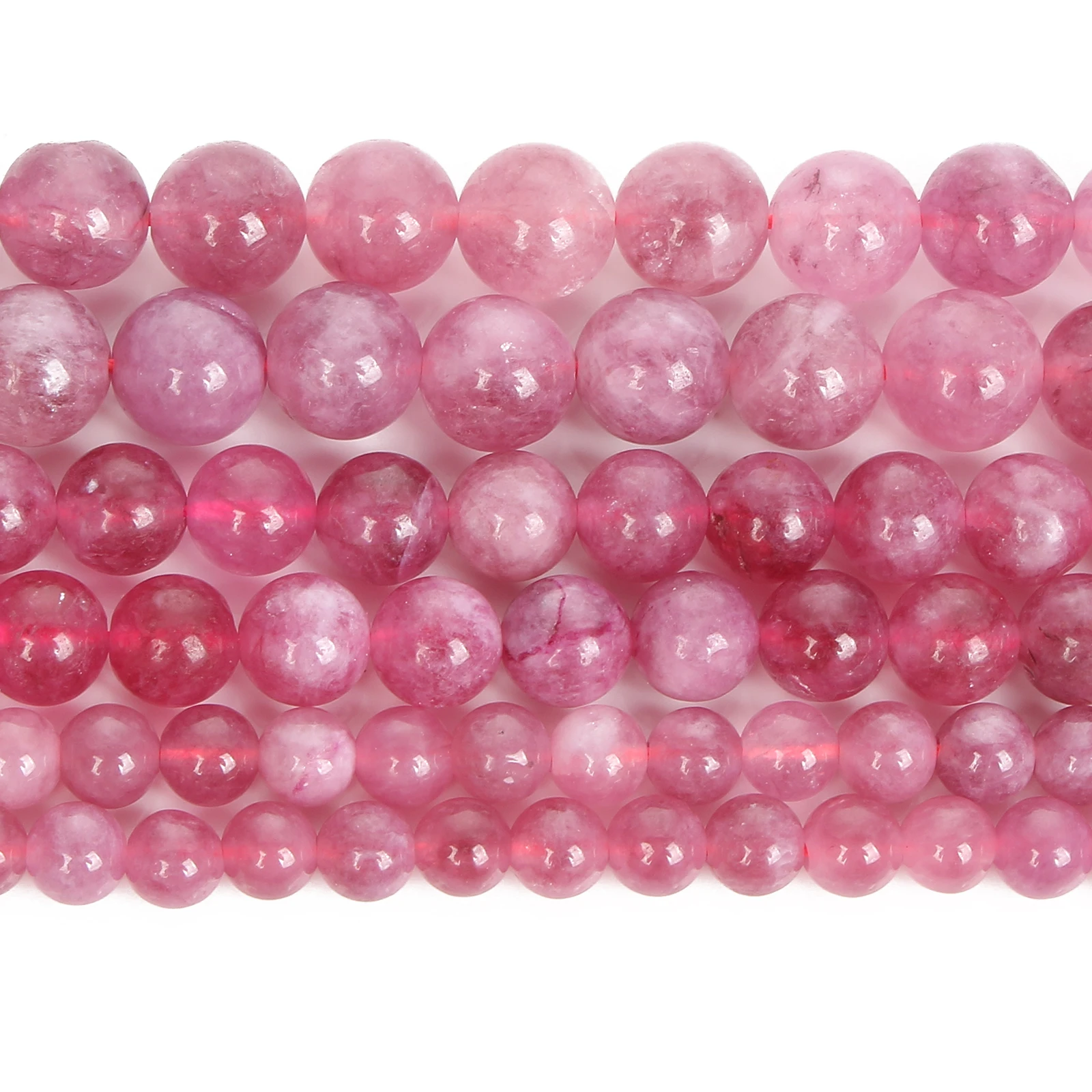 Бусины из натурального турмалина