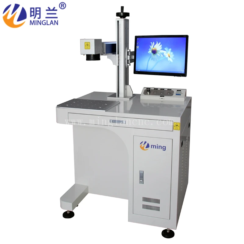Fiber laser marking machine with High quality price (Computer, Rotary, Foot switch, Goggles) enlarge