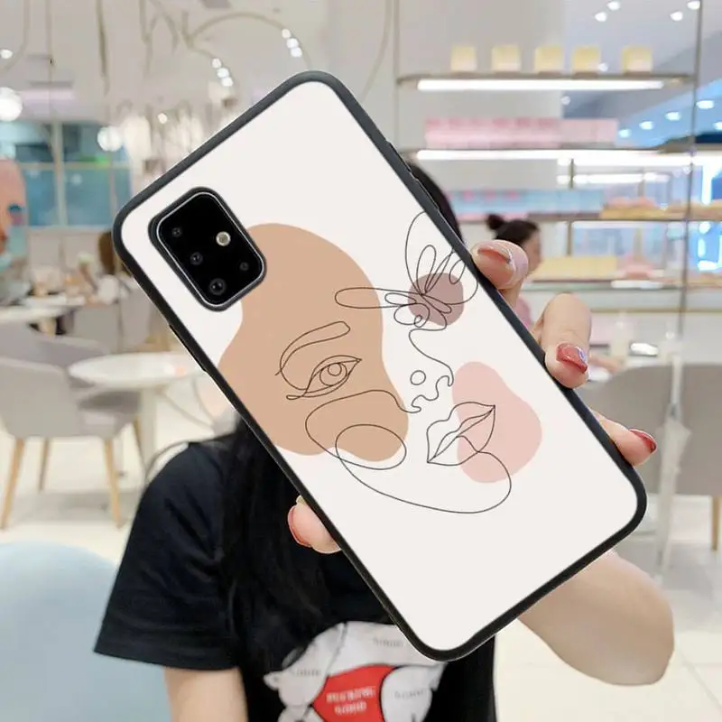 

Art Retro Abstract Geometry Phone Case For Samsung S9 10 20Plus Note 7 8 9 10 10plus Pro J8 M30 31 A30s A71