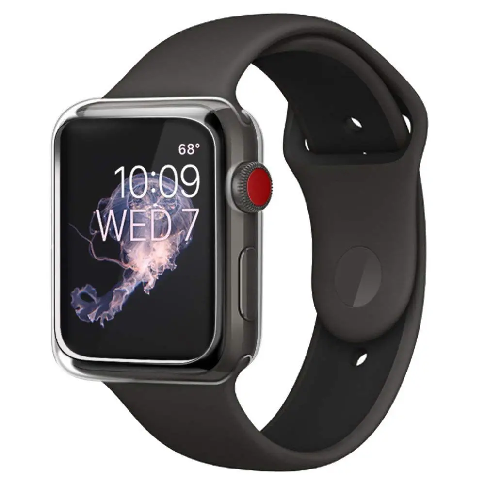 Топ совместим с Apple Watch чехол 38 мм прозрачный мягкий ТПУ протектор iWatch Watc |